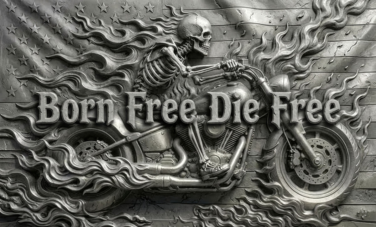 *Digital File Only* Born free die free *wallet depth map*