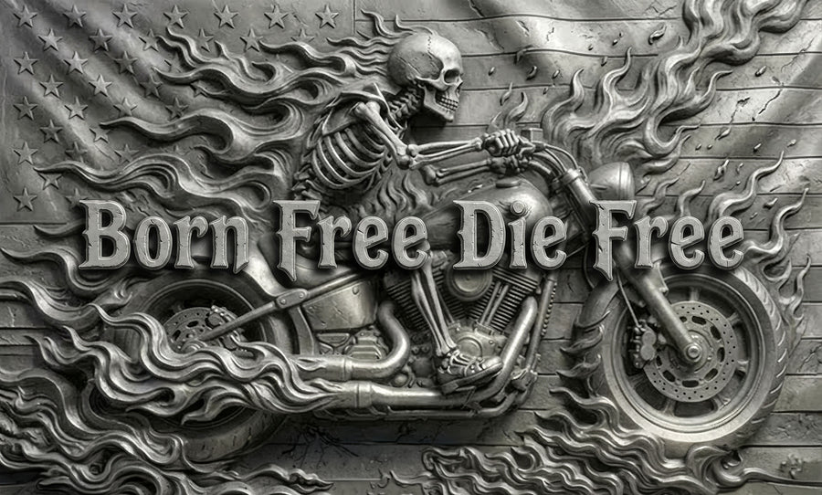 *Digital File Only* Born free die free *wallet depth map*