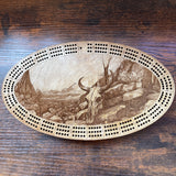 Rustic Skull Cribbage Board