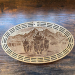 Charging Bison Cribbage Board