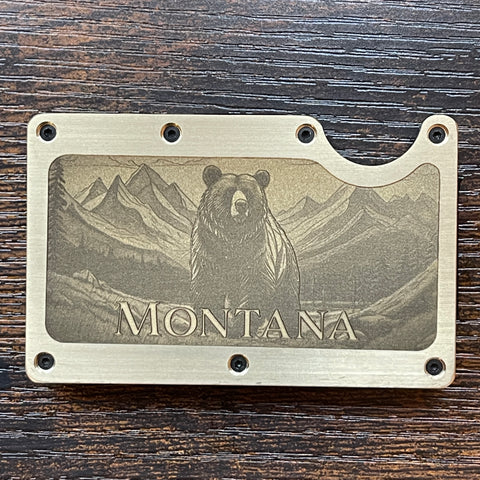 Brass Montana Bear Wallet