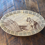 Mountain Lion Cribbage Board