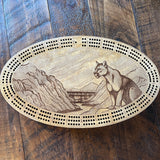 Mountain Lion Cribbage Board