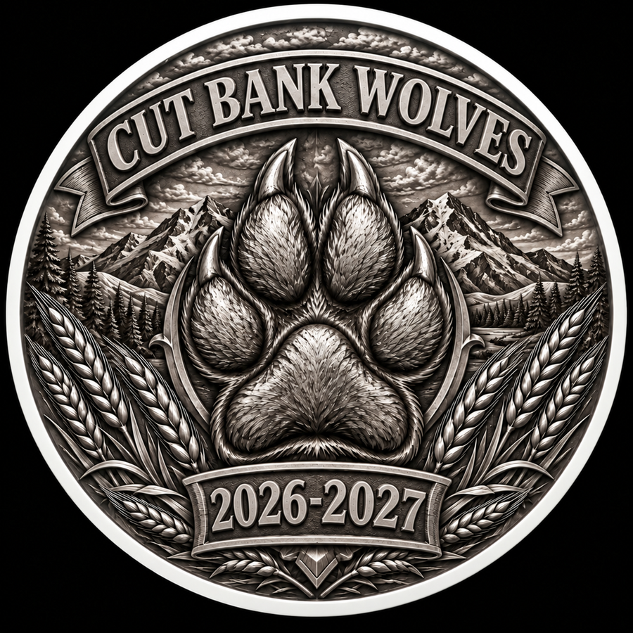 Cut Bank Wolves 2026–2027 limited edition fundraiser coin