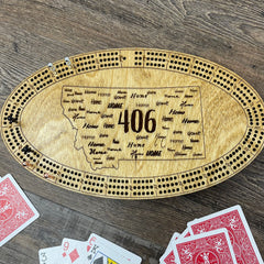 Montana 406 Home V2 handcrafted wooden cribbage board