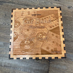 Cut Bank, Montana Fast Track/Frustration Marbles game with custom wooden box.