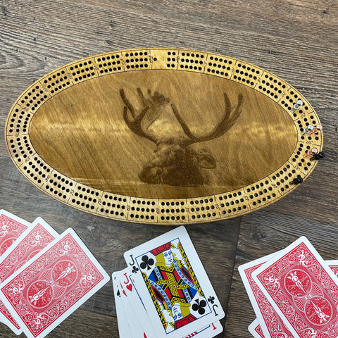 Moose Cribbage Board